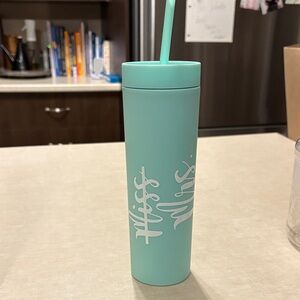 Miss to Mrs - Teal Tumbler with Straw